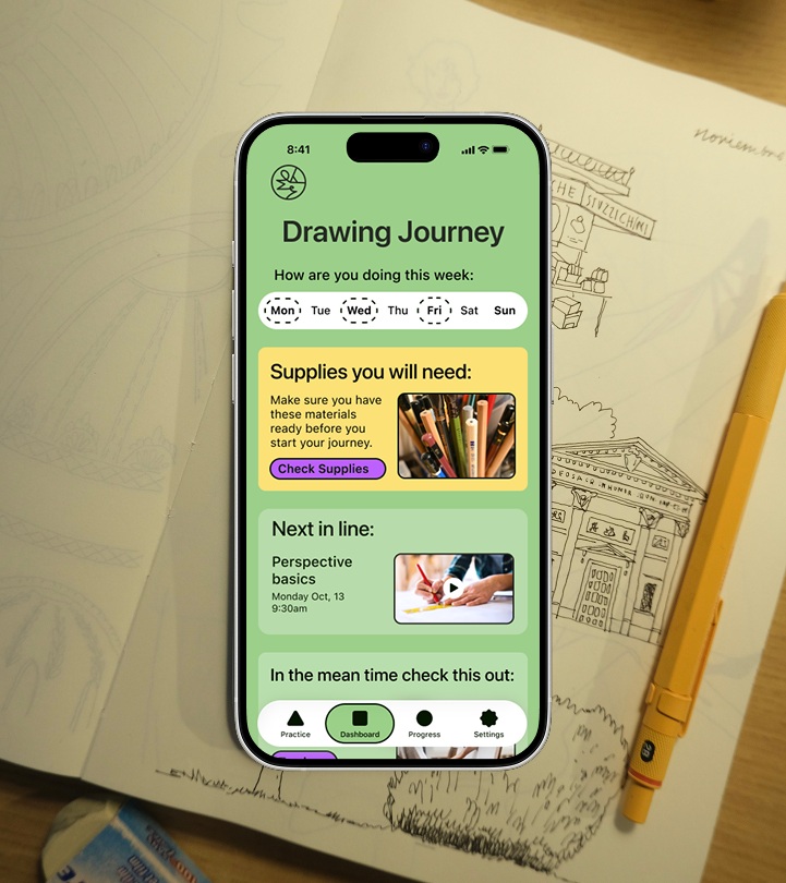 DRAW — helping people who keep giving up on drawing