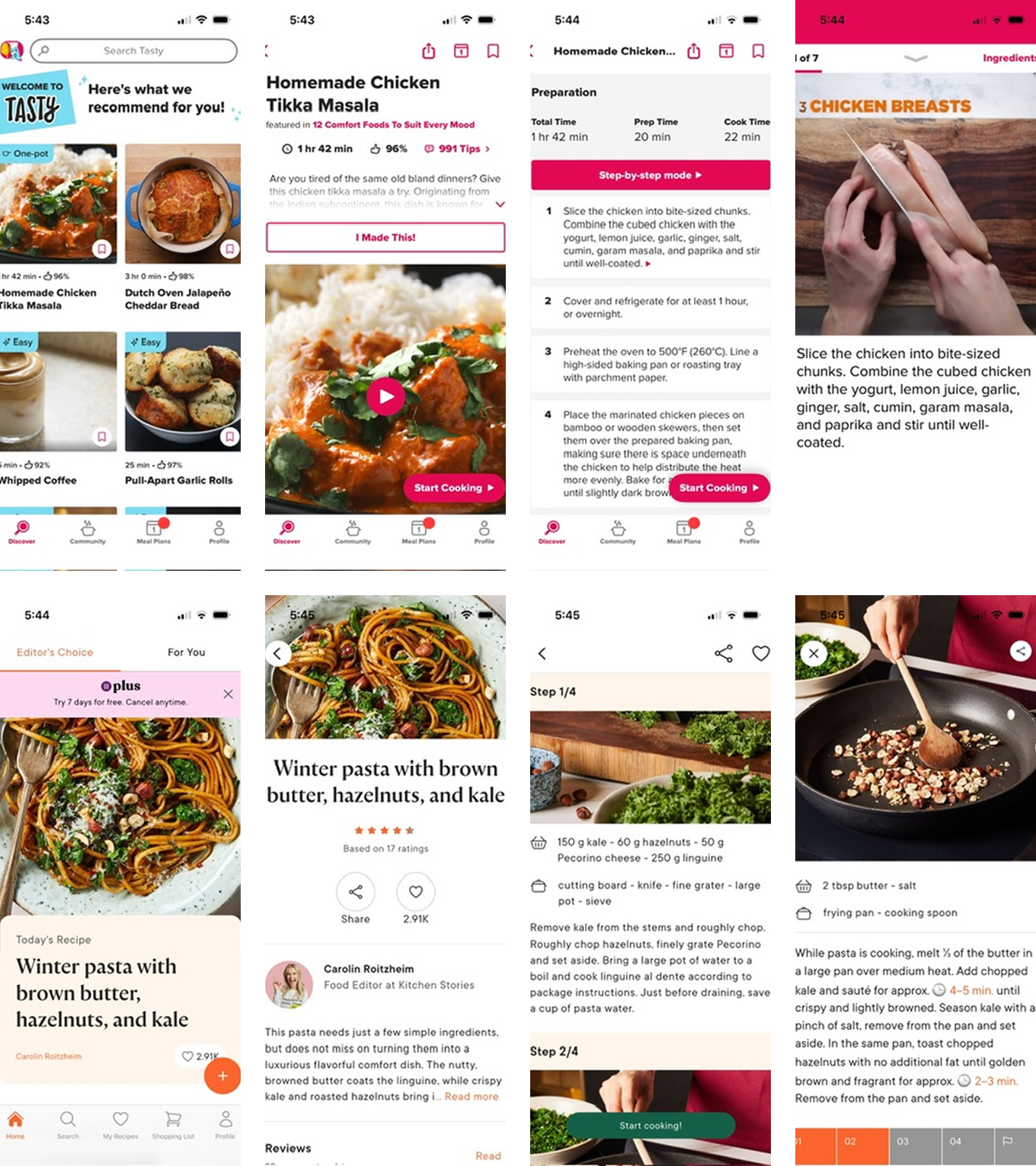 2×4 grid of competitor app screenshots from lightning demo research